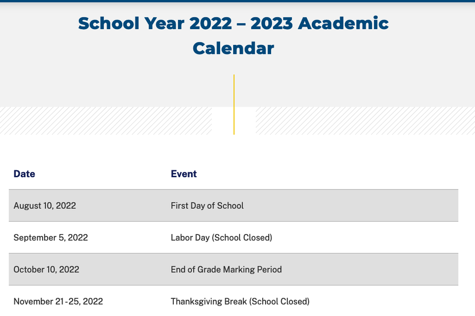 2223 Academic Calendar Fierce 4th Graders of DAOF!